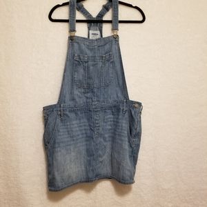 Old Navy denim jean overall skirt